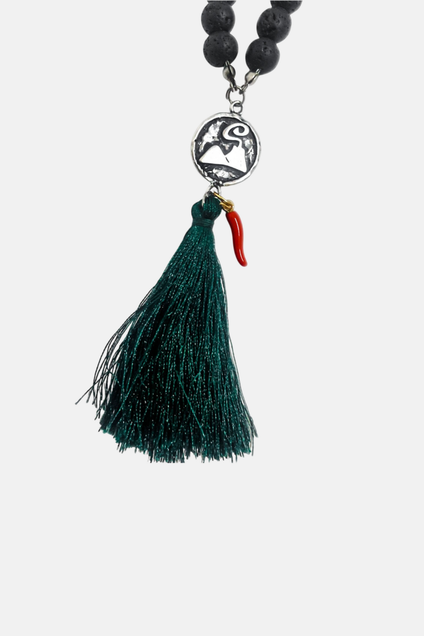 'Vesuvio Cratere' Tibetan Mala Necklace