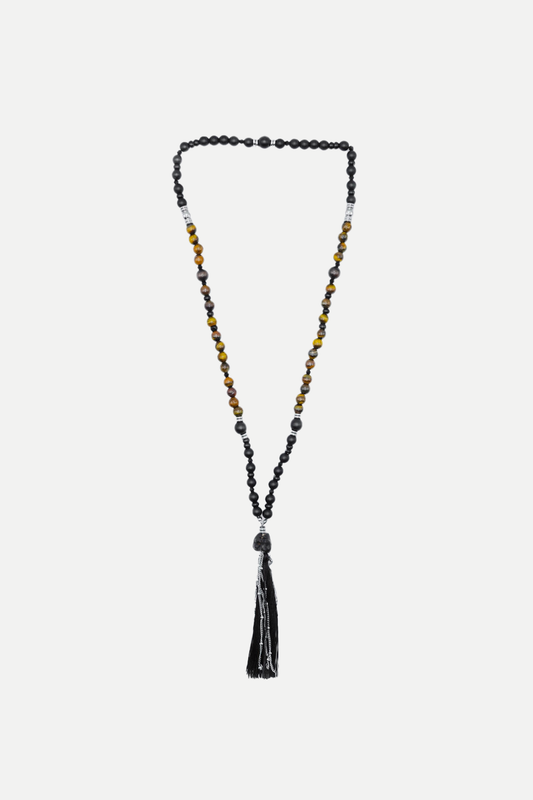 ‘Rock Pullecenella’ Tibetan Mala Necklace