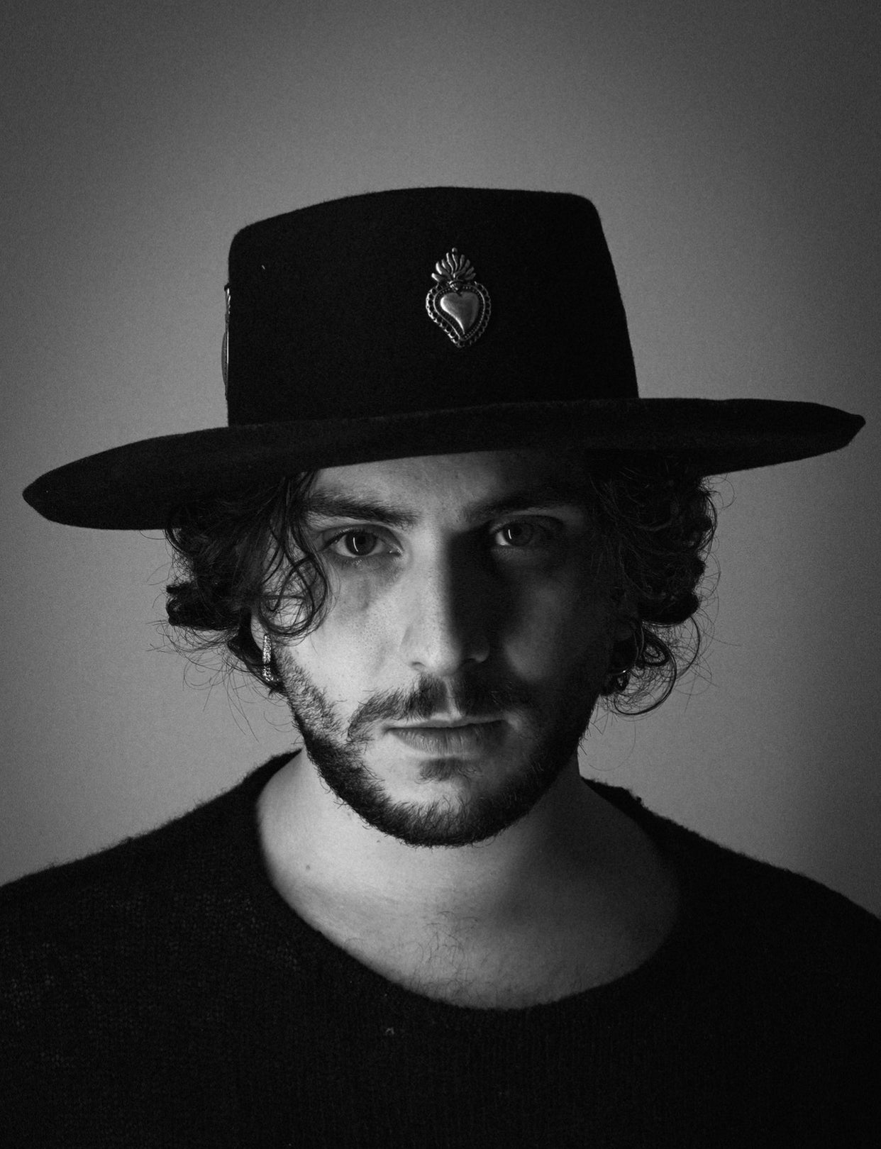'Sacro Cuore Black' Premium Felt Hat