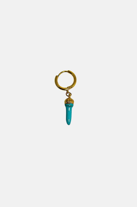 ‘Corno’ Turquoise&Gold Earring
