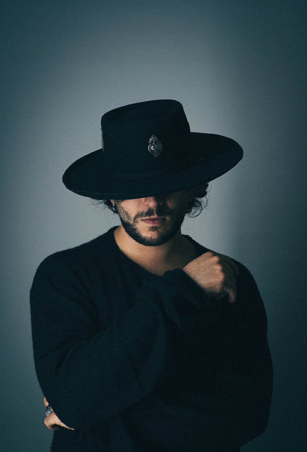 'Sacro Cuore Black' Premium Felt Hat