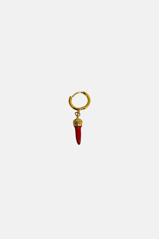 ‘Corno’ Red&Gold Earring