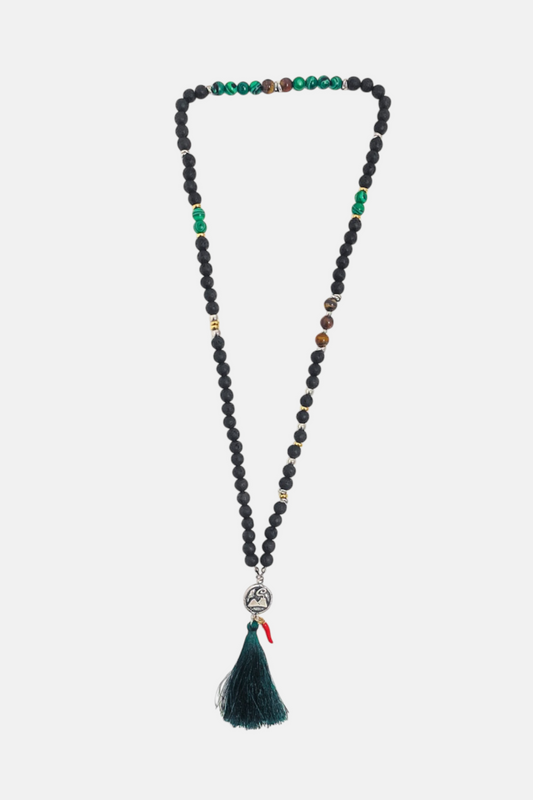 'Vesuvio Cratere' Tibetan Mala Necklace