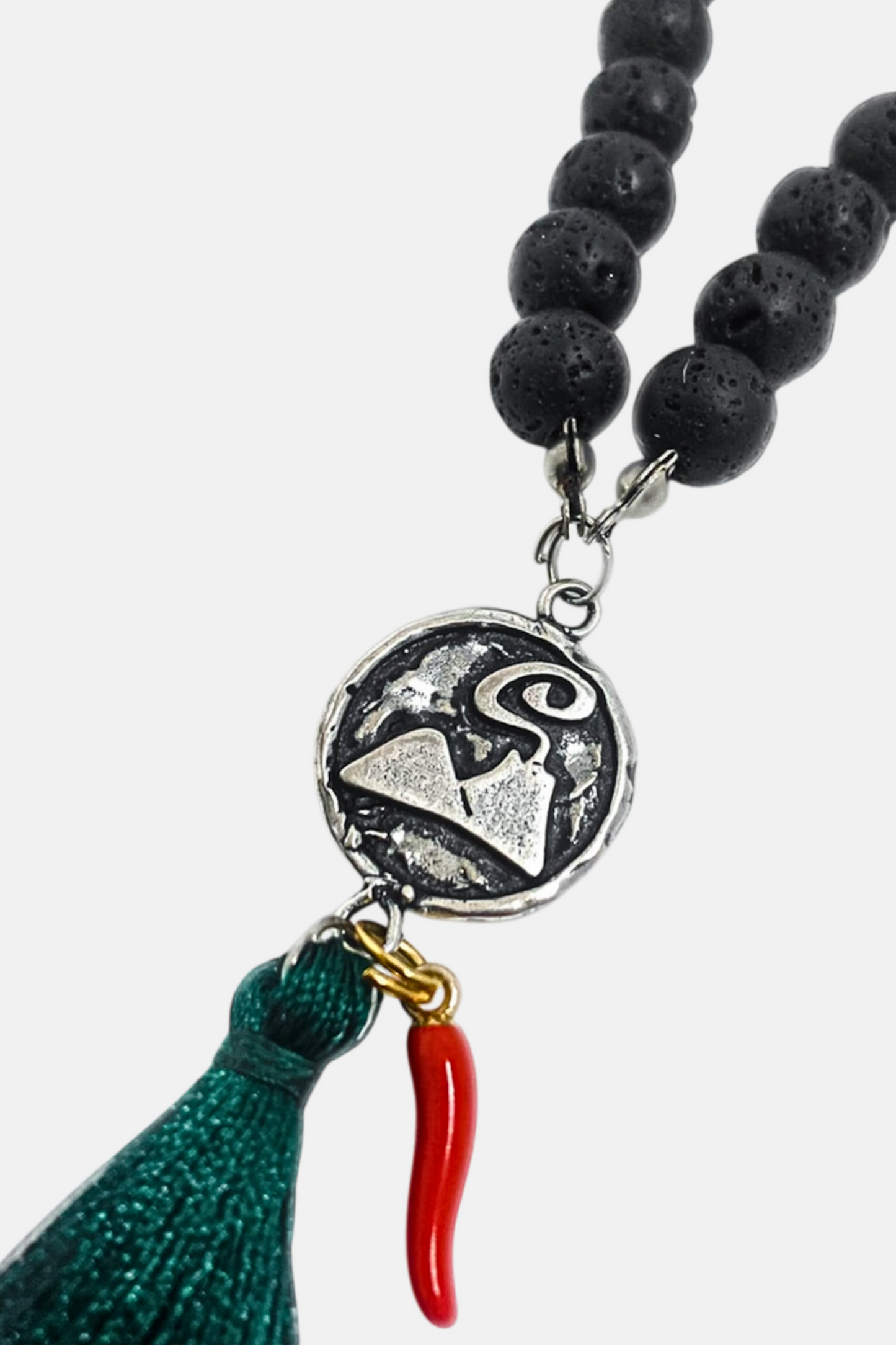 'Vesuvio Cratere' Tibetan Mala Necklace