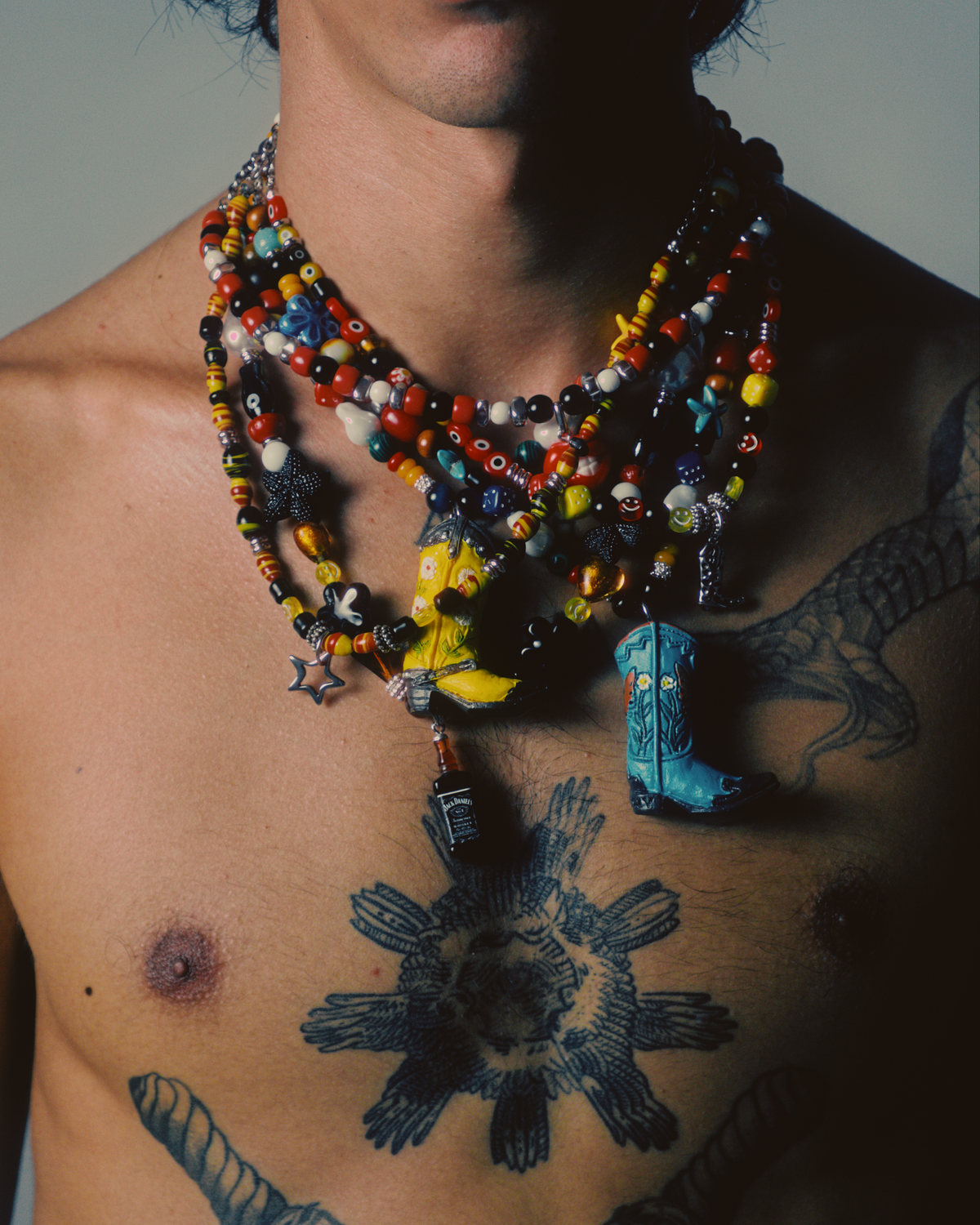 'Gringo Boot Turquesa' Beads Necklace
