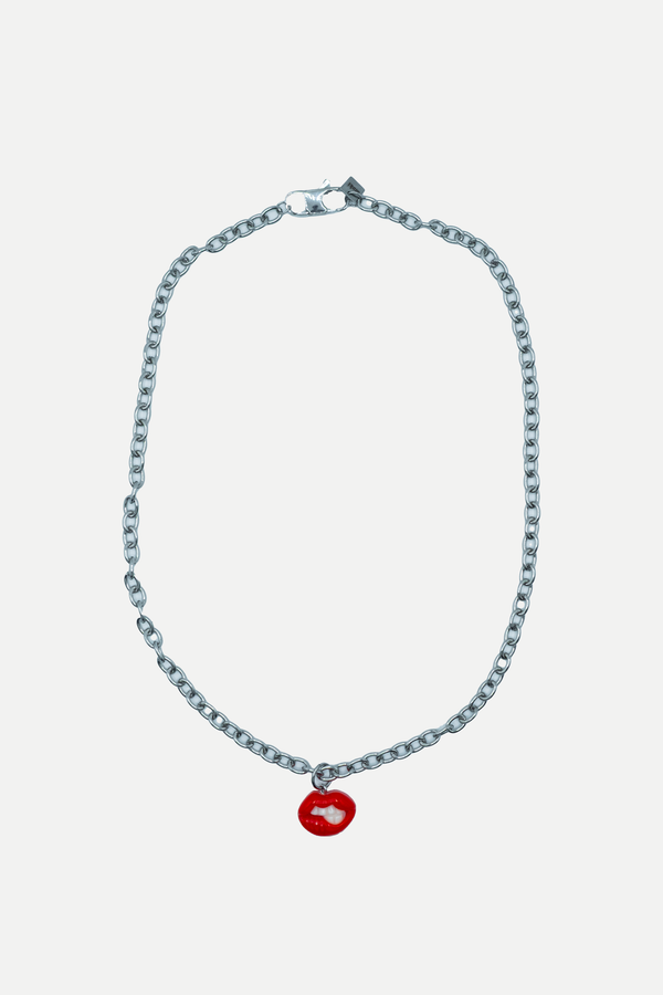 'Señorita Lips' Steel Necklace